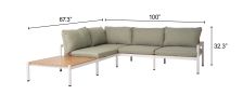 Lychee Modular Sectional Green