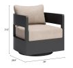 Foret Swivel Chair Black