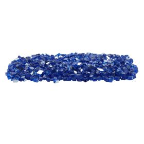 Fire Glass, 20LBS / 9KG High-Temperature Resistant Fireplace Rocks, 1/2-Inch / 12.7 mm Reflective & Smokeless Firepit Glass Rock