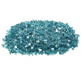 Fire Glass, 20 LBS / 9 KG High-Temperature Resistant Fireplace Rocks, 1/2-Inch / 12.7 mm Reflective & Smokeless Firepit Glass Rock