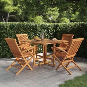 Outdoor Dining Set Teak Solid teak wood Medium Foldable