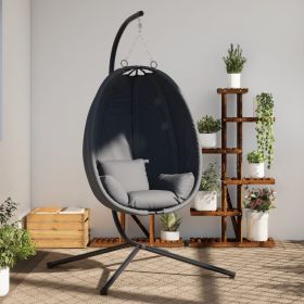 Hanging Egg Chair Anthracite Steel 45.3 x 26.0 x 76.0 in