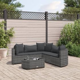 Patio Sofa Set Set of 5 Gray, Anthracite