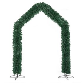 240*40*260cm 1860 Branches PVC Christmas Arch Holiday Arch Decoration Green (Ornaments ball does not include)