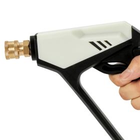 Short Pressure Washer Gun, 5000 PSI High Power Washer Spay Gun, M22-14 mm / M22-15 / 3/8'' Inlet & 1/4'' Outlet Hose Connector Foam Gun