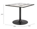 Caliza Dining Table Gray & Black