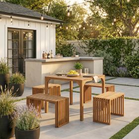 Riviera Extendable Bench Natural