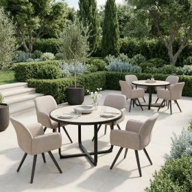 Sieve Swivel Dining Chair Beige