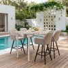 Sieve Swivel Barstool Beige