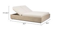 Varadero Beach Double Chaise Gray