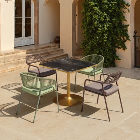 Caliza Dining Table Black & Gold