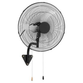 Wall Mount Fan, 20 In Wall Mounted Hanging Fan Oscillating, 3-Speed, Long Airflow Distance, Adjustable Rotation Angle, Mechanical Powerful For In (Option: Default)